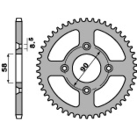 PBR Standard Steel Rear Sprocket 4463 - 420 HONDA CRF 50cc 2014-2024