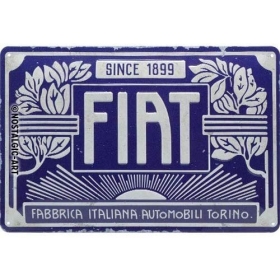 Metalinė lentelė FIAT SINCE 1899 20x30
