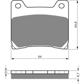 GOLDFREN Brake Pads 015 AD Yamaha 250-1200cc