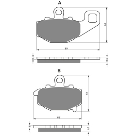 GOLDFREN Brake Pads 093 S3 Kawasaki