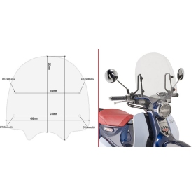 Givi windscreen, transparent HONDA SUPER CUB C125 18-22