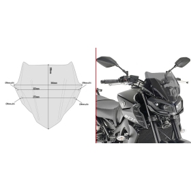 Givi windscreen, smoked  YAMAHA MT-09 17-20