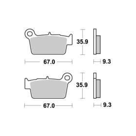 Sbs Brakepads 790CS Carbon Silver APRILIA / FANTIC / KAWASAKI / SHERCO / SUZUKI / TM / YAMAHA