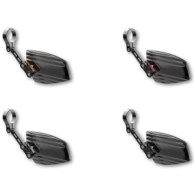 HIGHSIDER Wave Handlebar End Mirrors Aprilia CAPONORD, DORSODURO, ETV, MANA, RS, RSV, SHIVER, TUAREG, TUONO/ BENELLI LEONCINO/ BMW ADVENTURE, RALLY, ABS, EXCLUSIVE, NINE-T, PURE, RACER, SCRAMBLER, URB