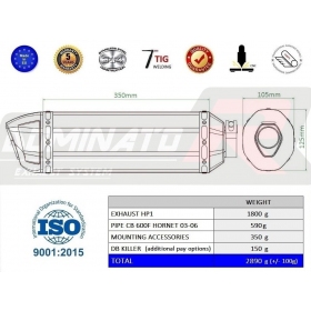 Duslintuvo kompl. Dominator HP1 HONDA CB 600 F / S HORNET 2003-2006