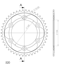 Supersprox Steel Rear sprocket Black 46