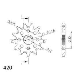 Supersprox Front sprocket 1256.13 13t