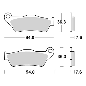 Sbs stabdžių trinkelės 151MS Maxi Sinter APRILIA / GILERA / ITALJET / PIAGGIO / YAMAHA