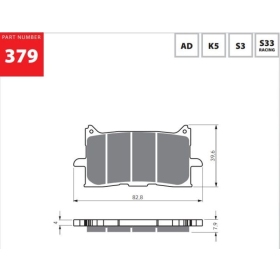 GOLDFREN Brake pads 379 AD Honda CB / CBR / CRF / NT / X-ADV