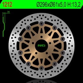 NG BRAKES 1212 Round Floating Brake Disc KAWASAKI ZX-9 R 900 98-99