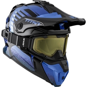 Motocross helmet + goggles CKX TITAN Avid Blue