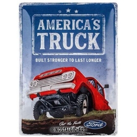 Metal tin sign FORD AMERICA'S TRUCK 30x40