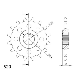 Supersprox Front sprocket 1126.16