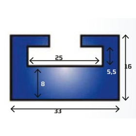 Sno-X vikšro plastikas Yamaha et / ex / pz / vk / vmax / vt / vx 87-21 132cm