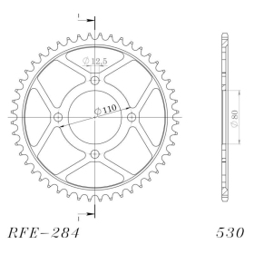 Supersprox Rear sprocket 284.45