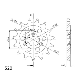 Supersprox / JT Front sprocket 437.15 15t