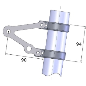 LSL Clubman Headlight Bracket Kit Stainless Steel Universal Ø54mm