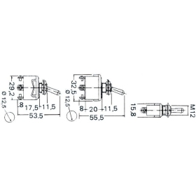 Osculati toggle switch ON-OFF 2ways 15A