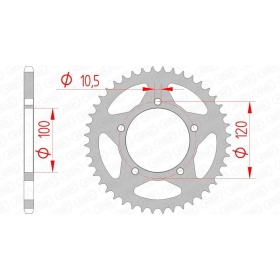 AFAM Steel Standard Rear Sprocket 35801 - 520 40-44 dantukų