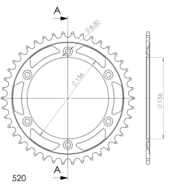 Supersprox Steel Rear sprocket Black 43t