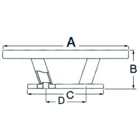 Osculati Nordik tvirtinimo kilpa AISI316 205mm