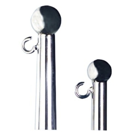 Flagpole with end ball 25x750mm