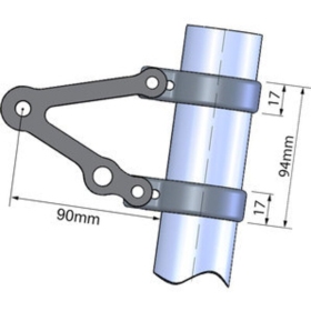 LSL Headlight Bracket (Without Indicators Support) 59mm