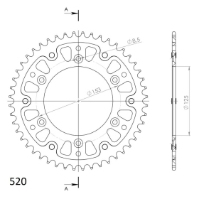 Supersprox Stealth Rear sprocket Red 48T