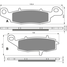 GOLDFREN Brake Pads 104 AD Kawasaki / Suzuki