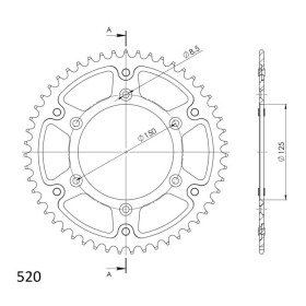 Supersprox Stealth Rear sprocket Blue  