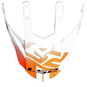 LS2 MX436 helmet visor Evolve White/Orange 