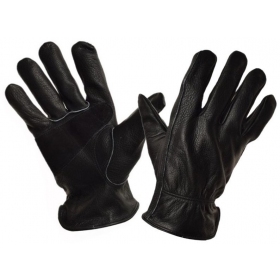 LEOSHI VINTAGE short genuine leather gloves black