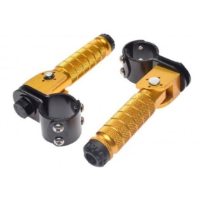 Universal footrest black / gold 2pcs