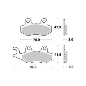 Sbs Brakepads 611LS Sintered KAWASAKI / TRIUMPH