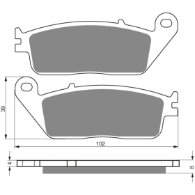 GOLDFREN Brake Pads 022 S3 Cagiva / Honda / Kawasaki / Suzuki / Triumph 