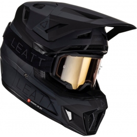 Leatt 7.5 Stealth Motocross Helmet + Leatt 4.5 Velocity Iriz Goggles
