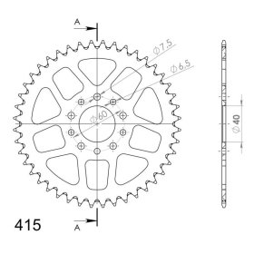 Supersprox Alu Rear sprocket KTM SX50 09-13 Orange 39