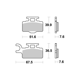  Sbs Brakepads 752CS Carbon Silver KAWASAKI / SUZUKI