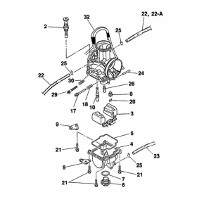 KEIHIN PWK36 Quad Vent Carburateur Ø35mm