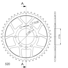 Supersprox / JT Rear sprocket 1825.45 45t