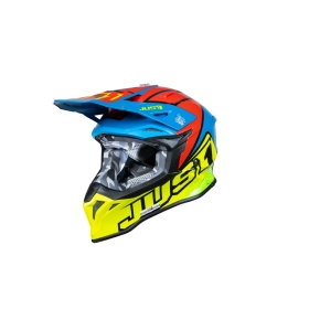 Helmet Just1 J39 Thruster Fluo Yellow/Red/Blue 