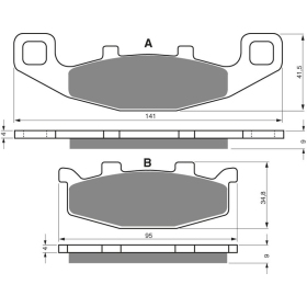 GOLDFREN Brake Pads 013 S3 Kawasaki / Suzuki