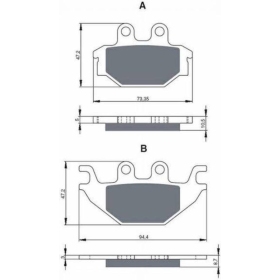 GOLDFREN Brake Pads 230 AD Arctic Cat / Can-Am / Kymco / TGB / Yamaha