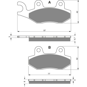 GOLDFREN Brake Pads 247 S3 TRIUMPH