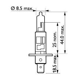 Philips bulb H1 12V 55W P14,5s premium