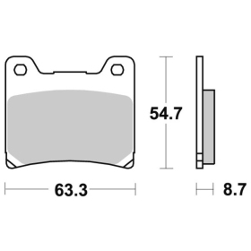 Sbs Brakepads 555HF Ceramic YAMAHA