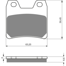 GOLDFREN Brake Pads 222 AD Yamaha FZS / XJR