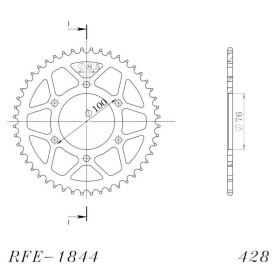 Rear sprocket Supersprox 1844.48 48t