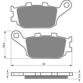 GOLDFREN Brake Pads 021 AD Honda / Kawasaki / Suzuki / Yamaha