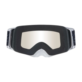 AMOQ Aster Motocross / Snow Goggles Black-White (Mirrored Lens)